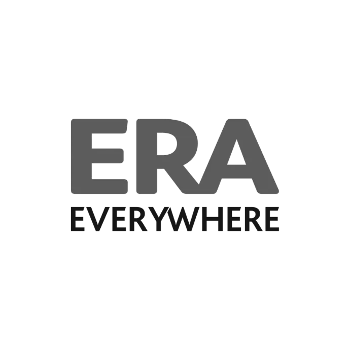 Black and white Era Everywhere logo