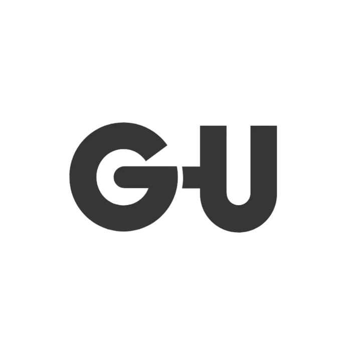 Black and white G-U logo