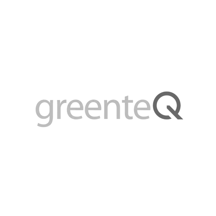 Black and white Greenteq logo