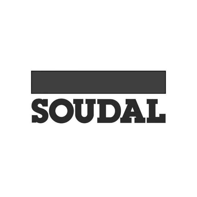 Black and white Soudal logo