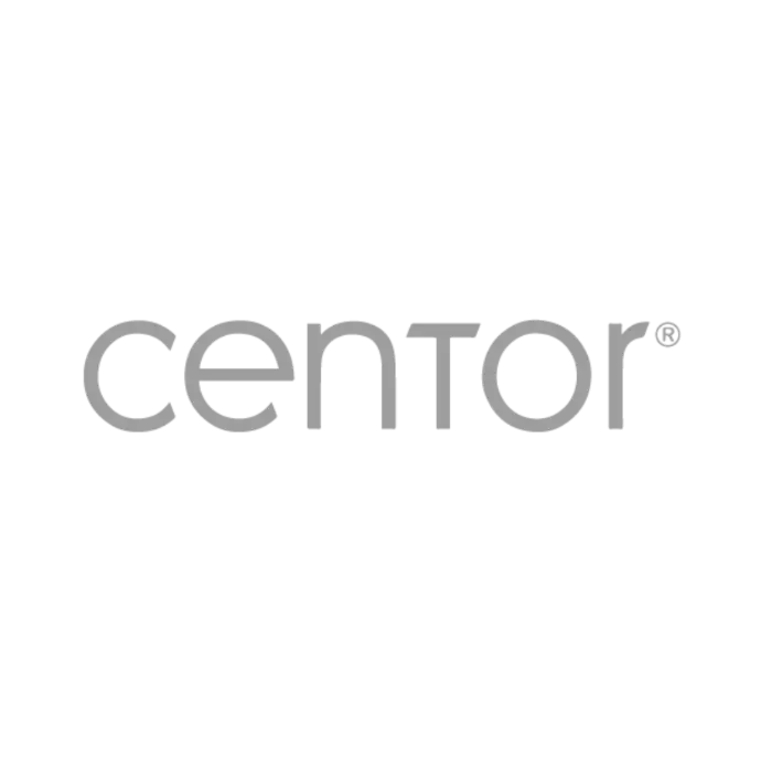 Black and white Centor logo